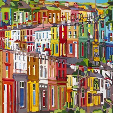 Jo-Anne Yelen, THRU TOWN, oil on canvas