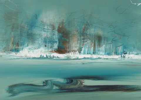 John Hurley, ATLANTIC SURF, oil on board