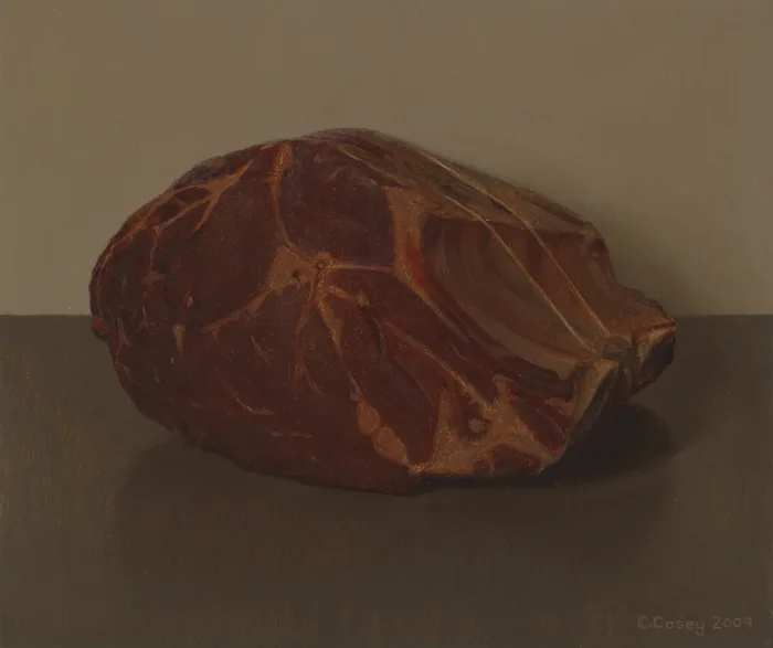 MEAT by Comhghall Casey, 2009, oil on linen, sold Dec 2012