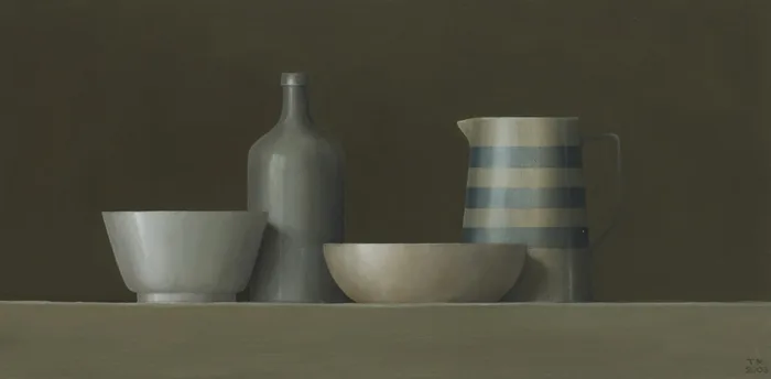 Trudy Mooney, BLUE AND WHITE JUG, 2003, oil on board