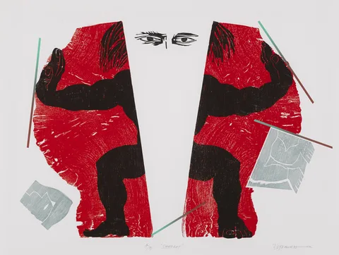 Terence Gravett, SHAPHAT, woodblock