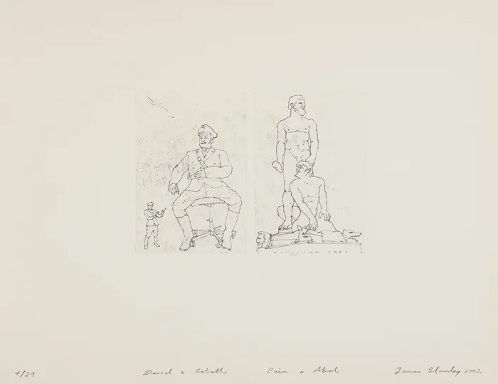 James Hanley, DAVID & GOLIATH, CAIN & ABEL, soft ground etching