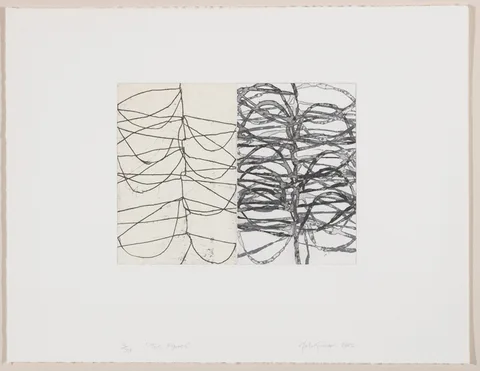 TWO FIGURES by John Graham, etching, sold Dec 2012