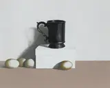 Liam Belton, PEWTER TANKARD WITH EGGS