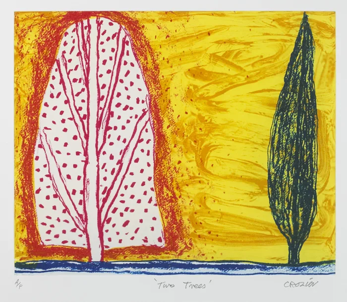 TWO TREES by William Crozier, intaglio print; (artist's proof from an edition of 40), sold Dec 2012