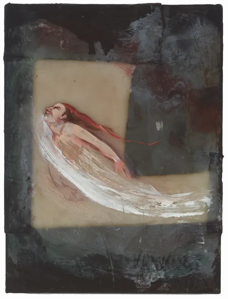 DIVER by Rita Duffy, 2004, oil on panel, sold Dec 2012