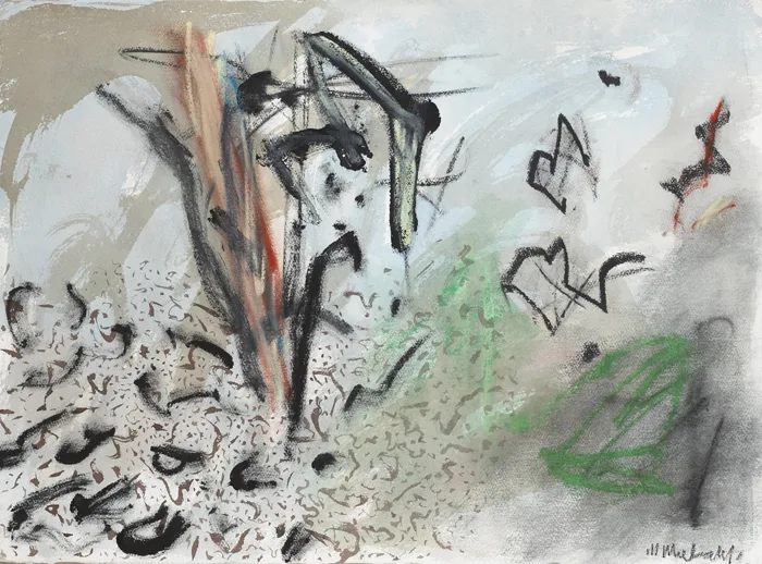 INIS OÍRR by Michael Mulcahy, 1989, mixed media with pastel and gouache on paper, offered Dec 2012