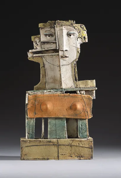 PORTRAIT OF DIVA III by Christy Keeney, fired stoneware clay; (unique), offered Dec 2012