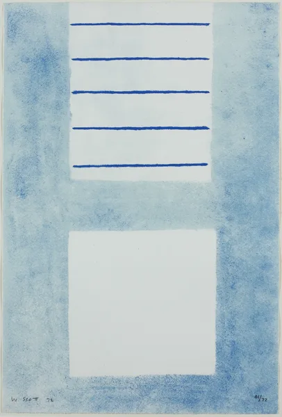 William Scott, FIRE ON THE RECTANGLE, 1972, screen print; (no. 41 from an edition of 72)