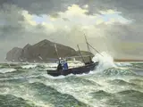 Neville Henderson, TRAWLERS ON ROUGH SEAS, HOWTH, COUNTY DUBLIN (A PAIR)