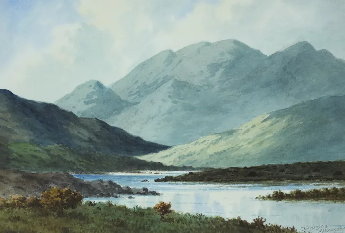 CONNEMARA LANDSCAPE by Douglas Alexander, watercolour, sold Dec 2012