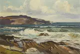 Anne Primrose Jury, AUTUMN, STORMY SEA, PORTNABALAGH, COUNTY DONEGAL