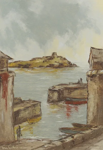 Tom Cullen, COLIEMORE HARBOUR, DALKEY, COUNTY DUBLIN, 1978, oil on paper laid on canvas