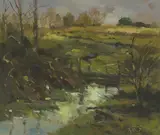 Liam Treacy, FARMLAND WITH STREAM
