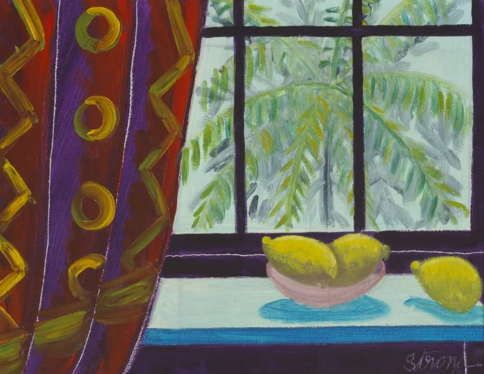 LEMONS by Rachel Strong, c.1993, oil on canvas, sold Dec 2012