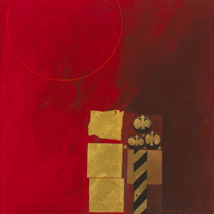 Brian Ferran, KILLADEAS, 1999, acrylic and gold leaf on board