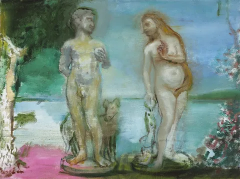 Margaret Corcoran, ADAM AND EVE, 2012, oil on canvas