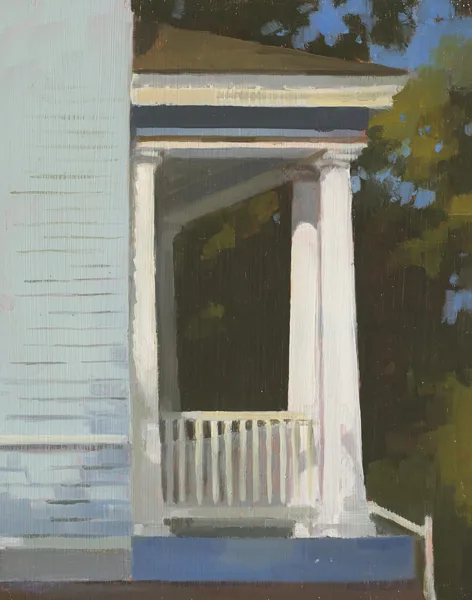 PORCH by Maeve McCarthy, 2008, oil on board, offered Dec 2012