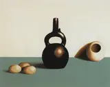 Liam Belton, CHIMU VESSEL and VESSEL WITH ABSTRACT, 2008 (A PAIR)