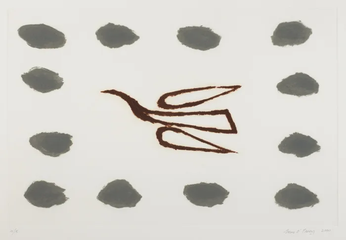 Breon O'Casey, DOVE WITH GREY DOTS, 2000, etching; (no. 10 from an edition of 15)