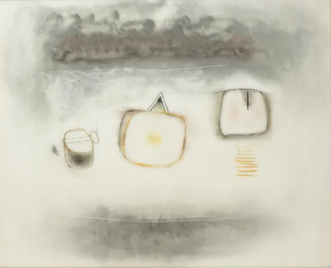 Tom Fitzgerald, FREE FALL, 1982, mixed media on Perspex
