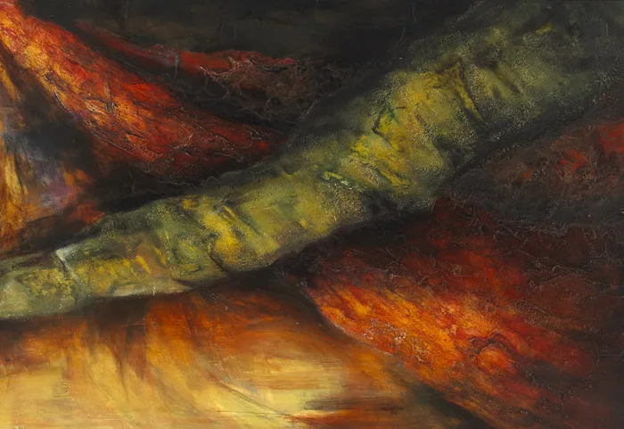 Jenny Fox, NEMETOM, mixed media on board