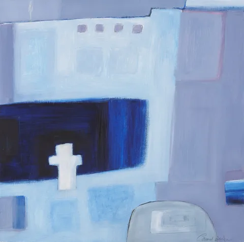 Carmel Benson, LAKE SPACES and UNTITLED (A PAIR), oil on board; (2)