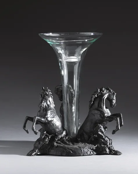 Angela Conner, CELEBRATION, 2001, bronze with glass vase incorporated; (limited edition of 25)