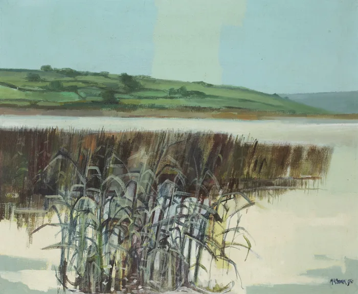 CORRIB SHORE by Hugh McCormick, 1980, oil on canvas, offered Dec 2012