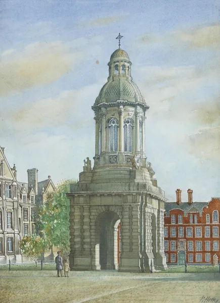 Patrick Heney, THE CAMPANILE, TRINITY COLLEGE, DUBLIN, watercolour