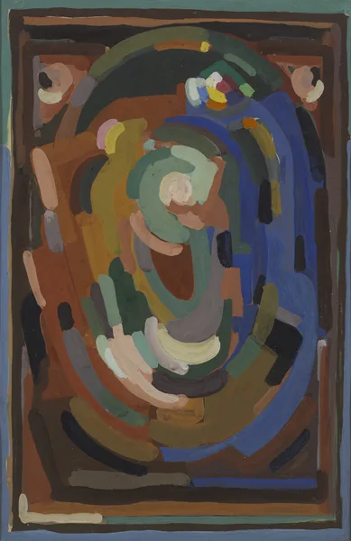 Evie Hone, ABSTRACT COMPOSITION, gouache
