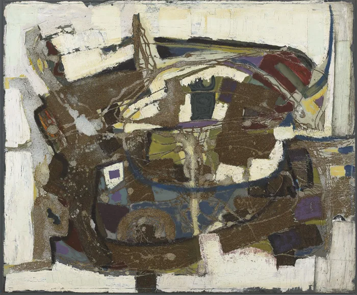 UNTITLED [SAND PAINTING] by Gerard Dillon, oil and sand on board, sold Nov 2012