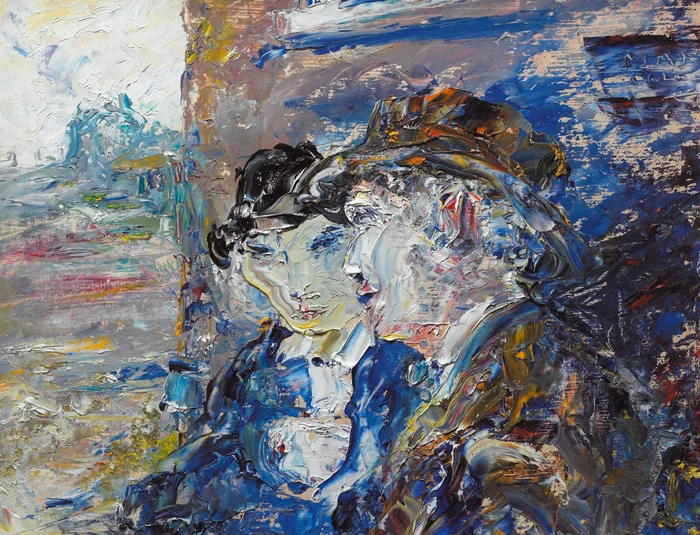 THE COMFORTER by Jack Butler Yeats, 1952, oil on board, offered Nov 2012