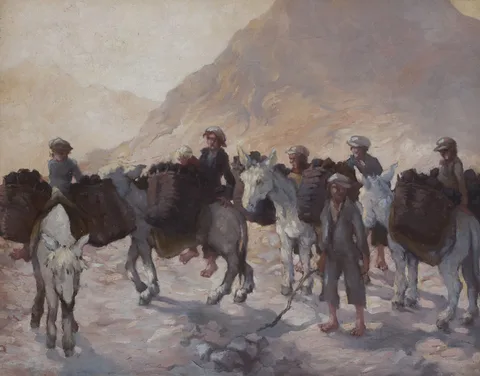 BRINGING HOME THE TURF by Lilian Lucy Davidson, oil on canvas, offered Nov 2012