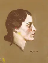 Seán Keating, SIDE FACE PORTRAIT OF A WOMAN