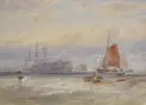 Edwin Hayes, HULKS IN PORTSMOUTH HARBOUR