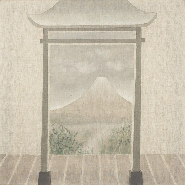 FUJI AFTER RAIN by Patrick Scott, oil on canvas, sold Nov 2012