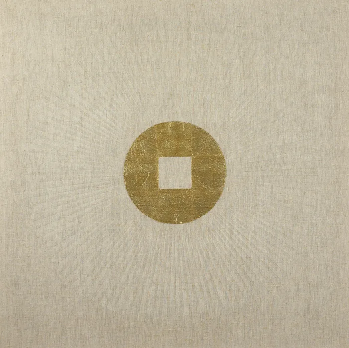 GOLD PAINTING 9 by Patrick Scott, 1979, gold leaf and acrylic on canvas, sold Nov 2012