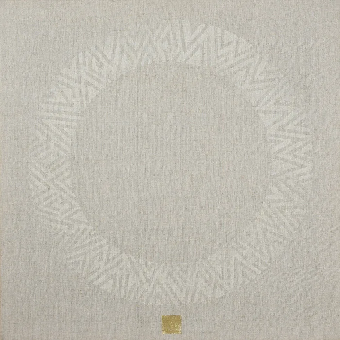 GOLD PAINTING 10/94 by Patrick Scott, gold leaf and tempera on canvas, sold Nov 2012