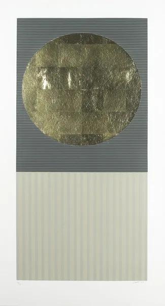UNTITLED IV by Patrick Scott, 2006, carborundum with gold leaf; (no. 39 from an edition of 75), sold Nov 2012