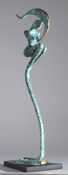 SELF DISCOVERY, c.early 1990s by Orla de Brí, bronze on slate; (from an edition of 5), sold Nov 2012