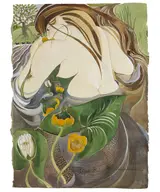 Pauline Bewick, WOMAN AND WATERLILIES
