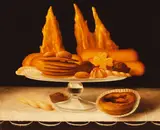 Stuart Morle, STILL LIFE WITH PORTUGUESE PASTRIES