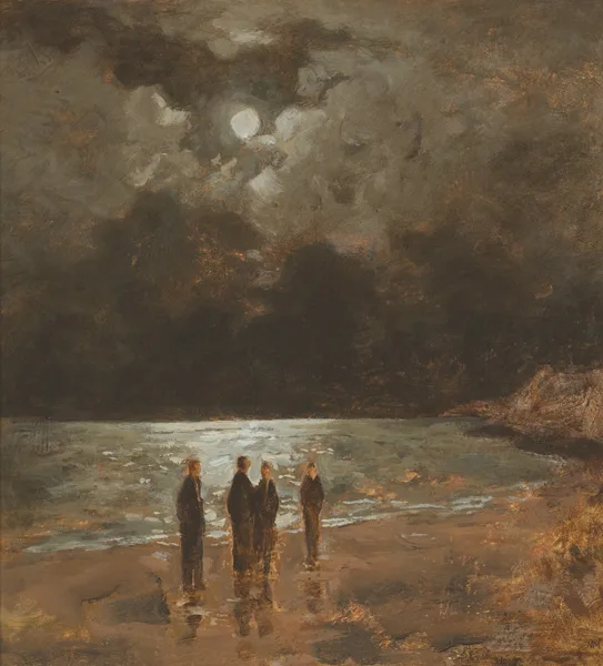 Noel Murphy, THE MOON II, acrylic on card