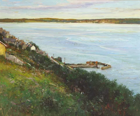 ABOVE COBH HARBOUR, COUNTY CORK by Paul Kelly, 1998, oil on canvas, sold Nov 2012