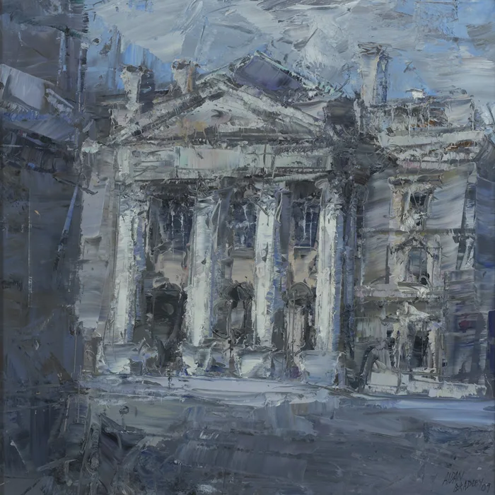 TRINITY COLLEGE, DUBLIN by Aidan Bradley, 2009, oil on board, sold Nov 2012