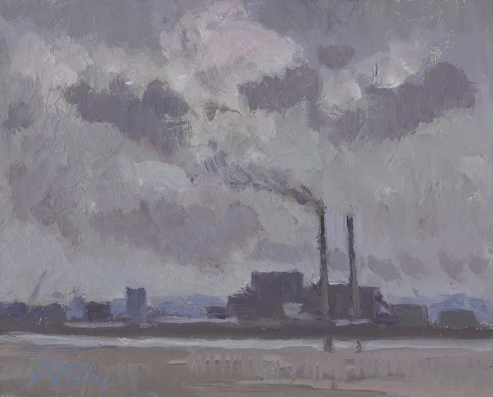 Peter Collis, SANDYMOUNT STRAND, DUBLIN, oil on board