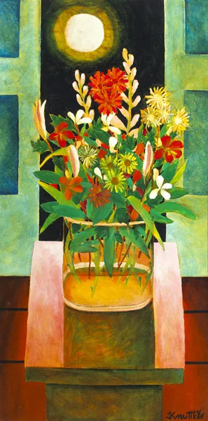 STILL LIFE BY MOONLIGHT by Graham Knuttel, oil on canvas, sold Nov 2012