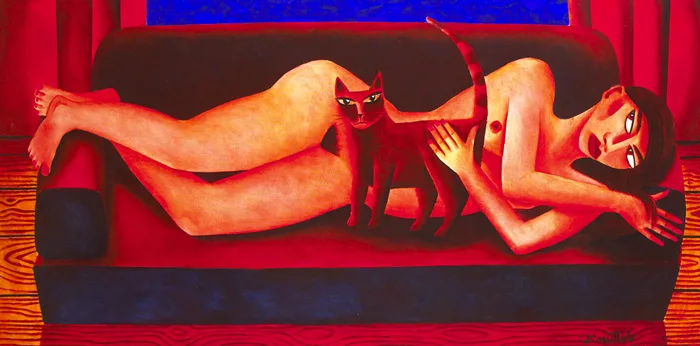 NUDE by Graham Knuttel, oil on canvas, sold Nov 2012