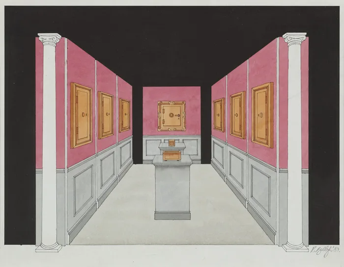 A SAFE INVESTMENT by Robert Ballagh, 1989, watercolour, sold Nov 2012